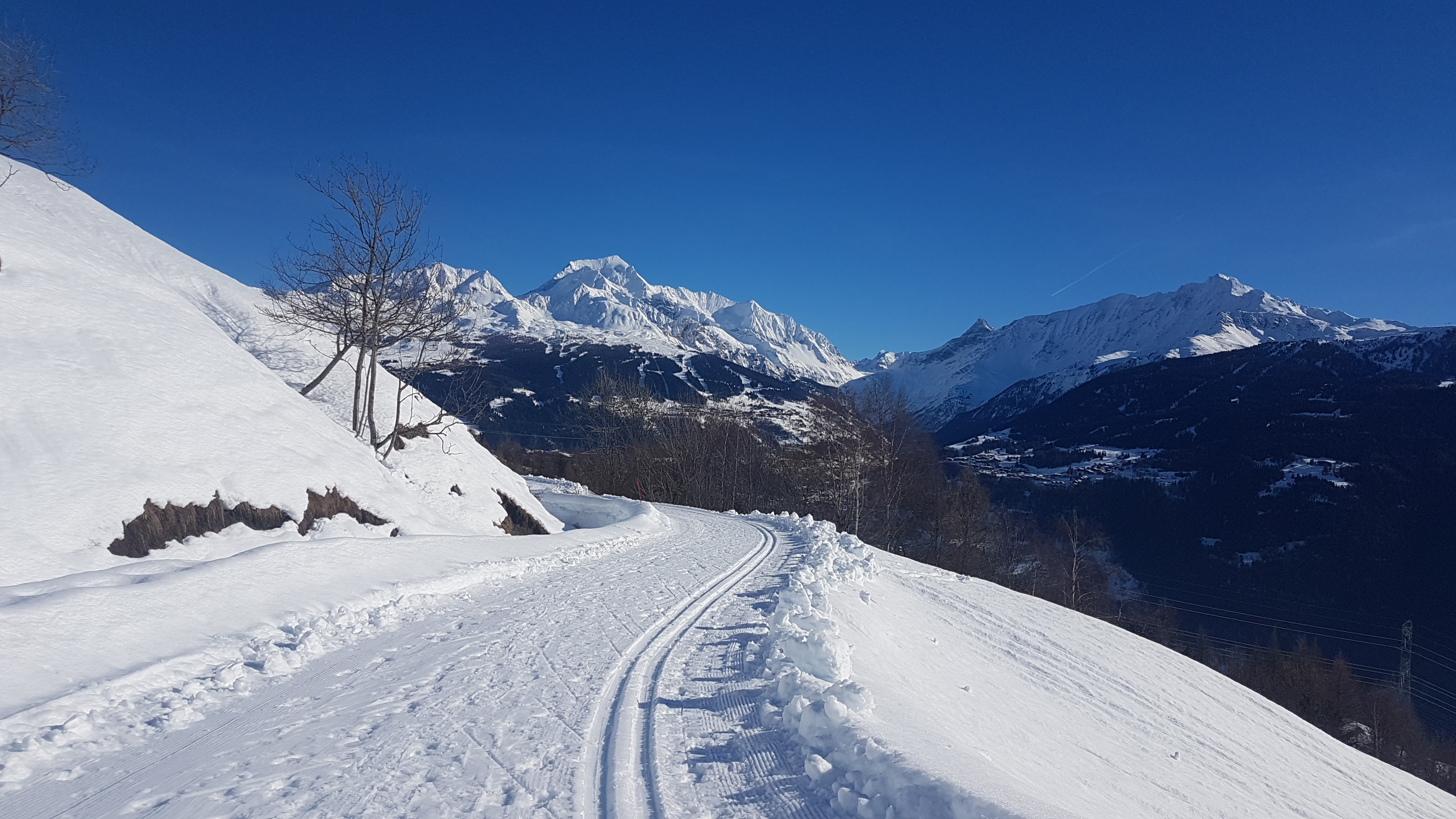 ski nordique valezan chalet milka du ski de fond tarentaise gratuit sans forfait